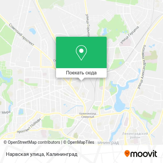 Карта Нарвская улица