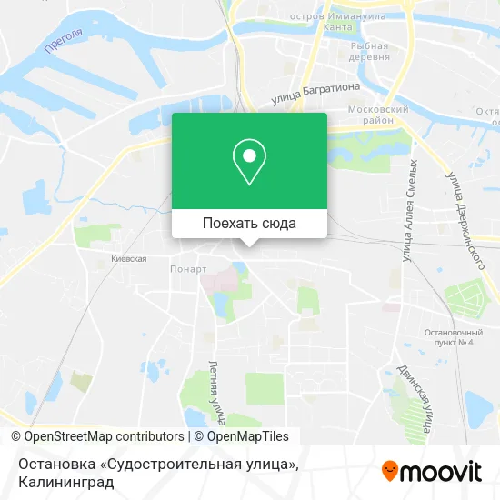 Карта Остановка «Судостроительная улица»