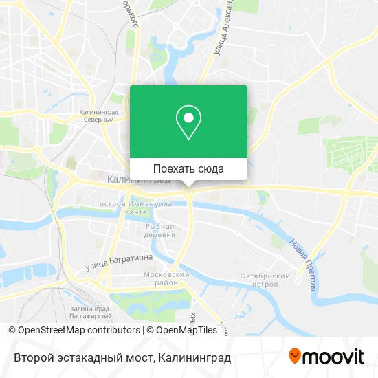 Карта Второй эстакадный мост