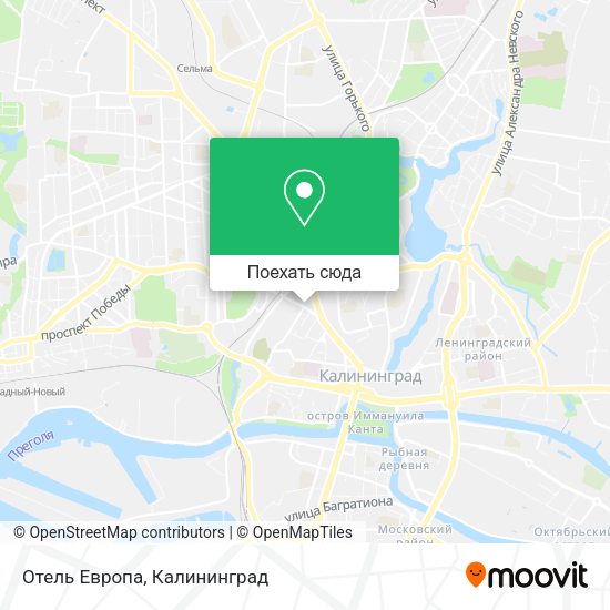 Карта Отель Европа