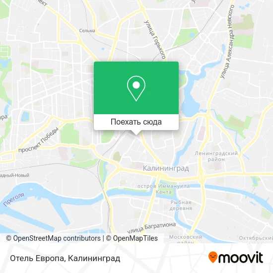 Карта Отель Европа