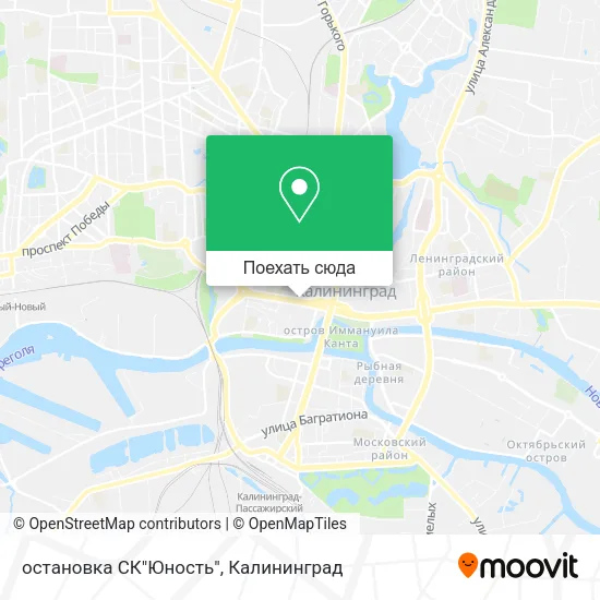 Карта остановка СК"Юность"
