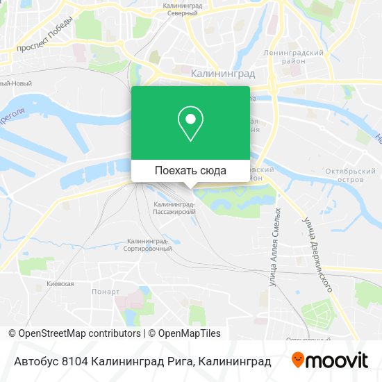 Карта Автобус 8104 Калининград Рига