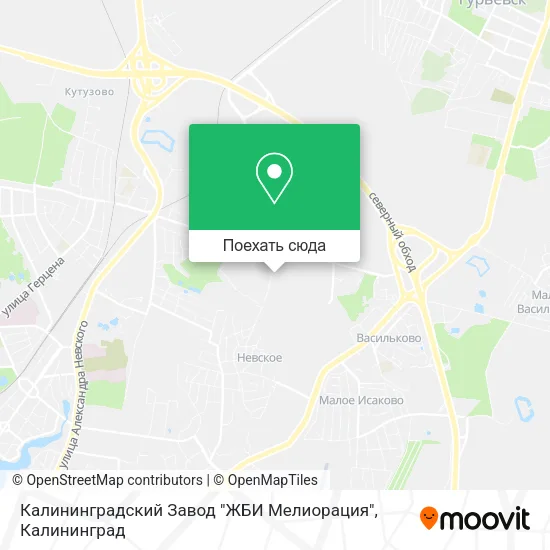 Карта Калининградский Завод "ЖБИ Мелиорация"
