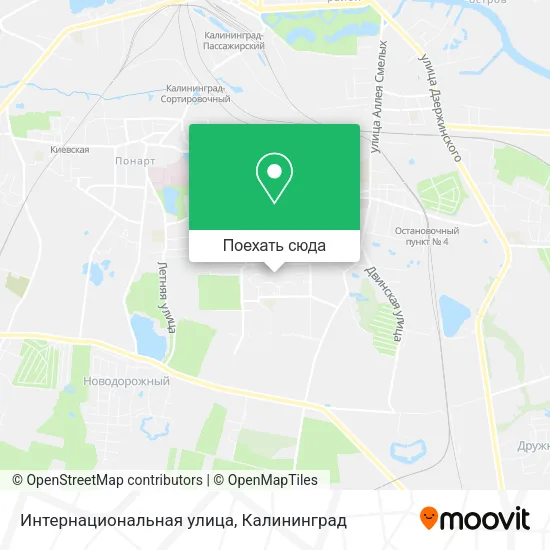 Карта Интернациональная улица