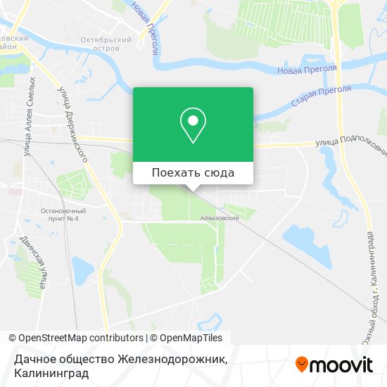 Карта Дачное общество Железнодорожник