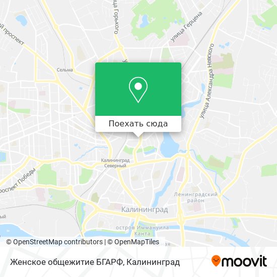 Карта Женское общежитие БГАРФ