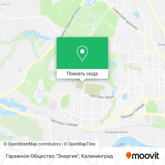 Карта Гаражное Общество "Энергия"