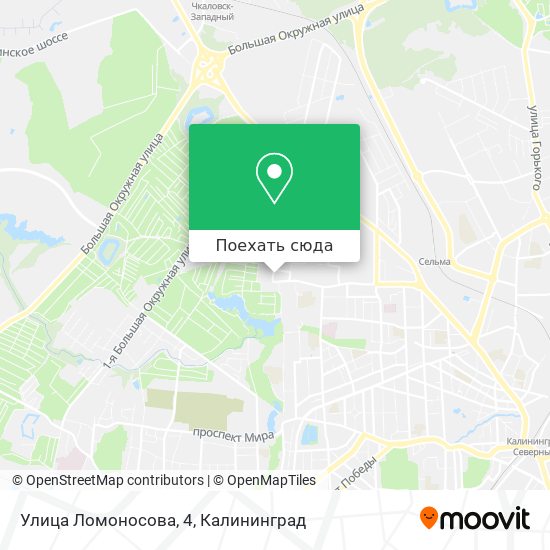 Карта Улица Ломоносова, 4