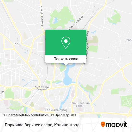 Карта Парковка Верхнее озеро