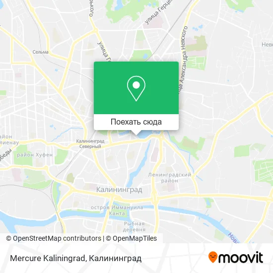Карта Mercure Kaliningrad