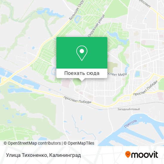 Карта Улица Тихоненко