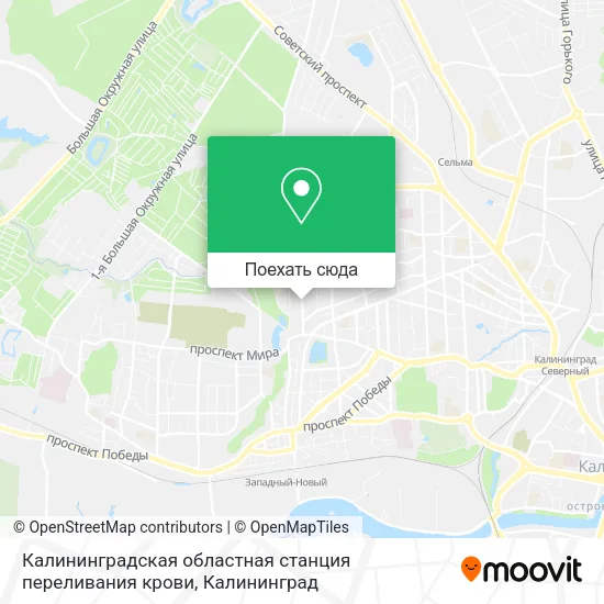 Карта Калининградская областная станция переливания крови