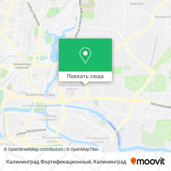 Карта Калининград Фортификационный