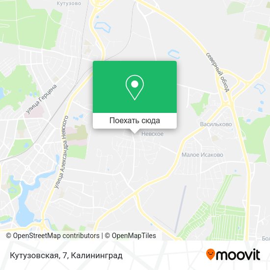Карта Кутузовская, 7