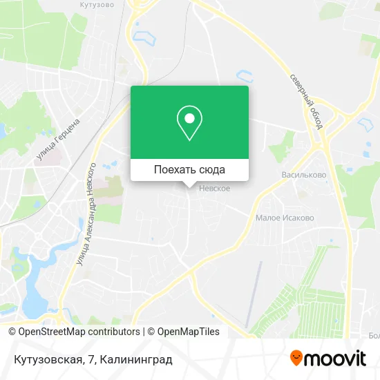 Карта Кутузовская, 7