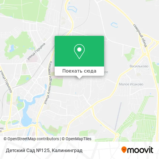 Карта Детский Сад №125