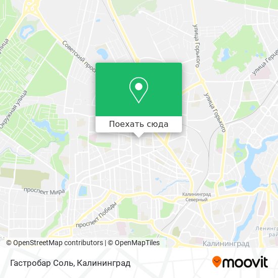 Карта Гастробар Соль