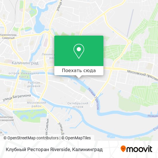 Карта Клубный Ресторан Riverside