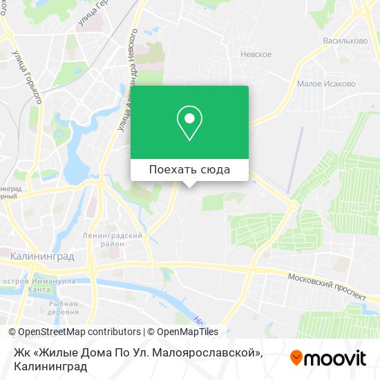 Карта Жк «Жилые Дома По Ул. Малоярославской»