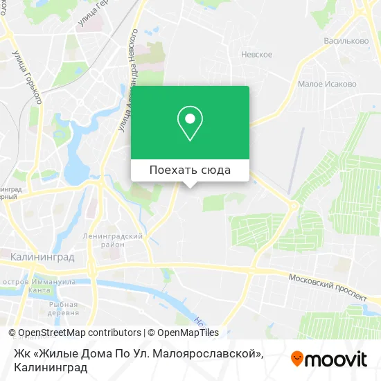 Карта Жк «Жилые Дома По Ул. Малоярославской»