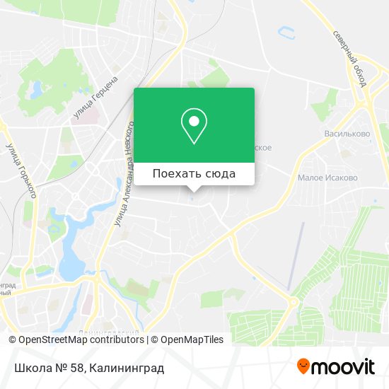 Карта Школа № 58