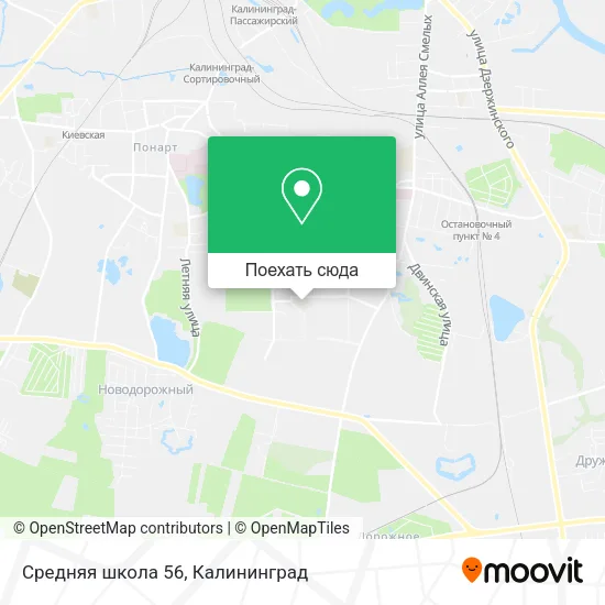 Карта Средняя школа 56