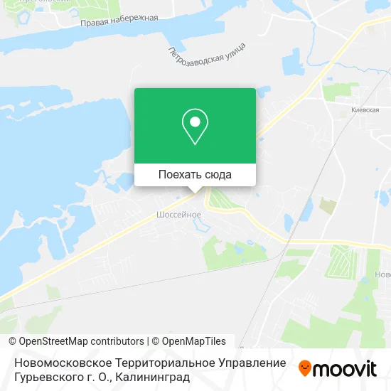 Карта Новомосковское Территориальное Управление Гурьевского г. О.