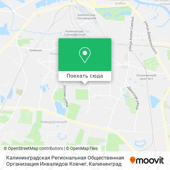 Карта Калининградская Региональная Общественная Организация Инвалидов Ковчег