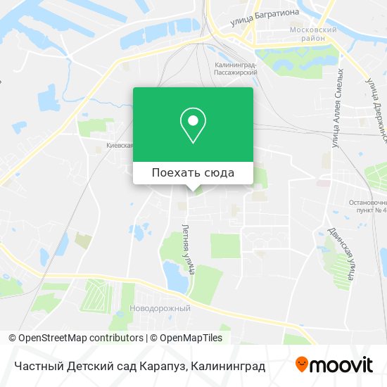 Карта Частный Детский сад Карапуз