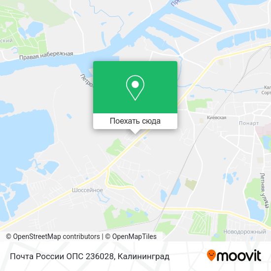 Карта Почта России ОПС 236028