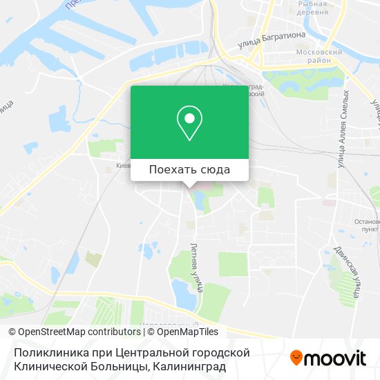 Карта Поликлиника при Центральной городской Клинической Больницы