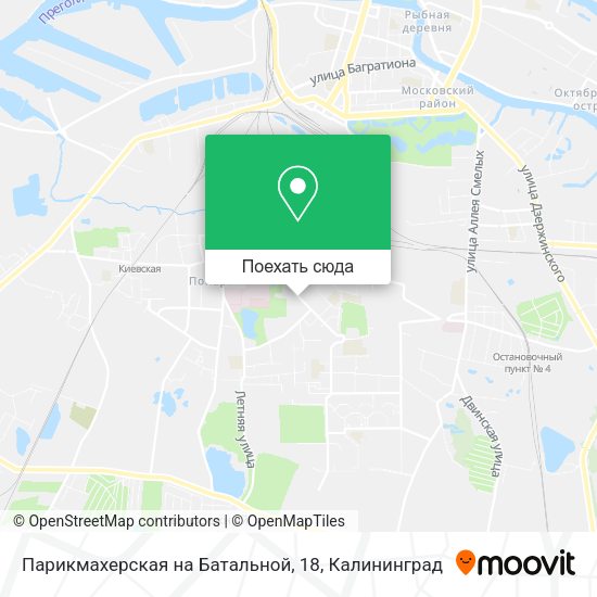 Карта Парикмахерская на Батальной, 18