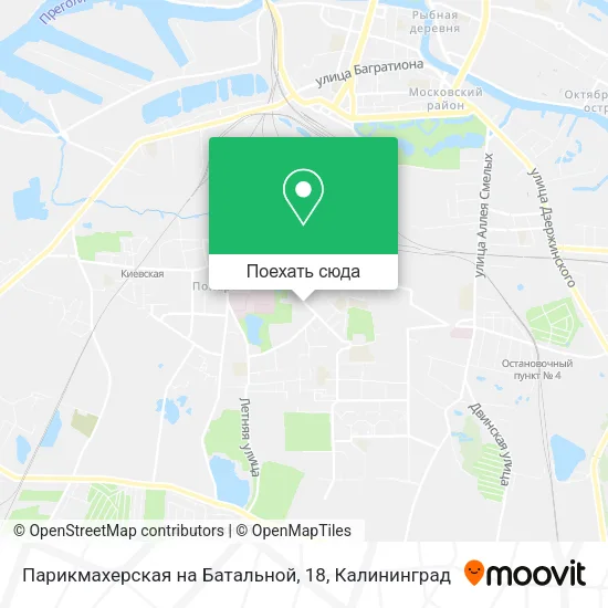 Карта Парикмахерская на Батальной, 18