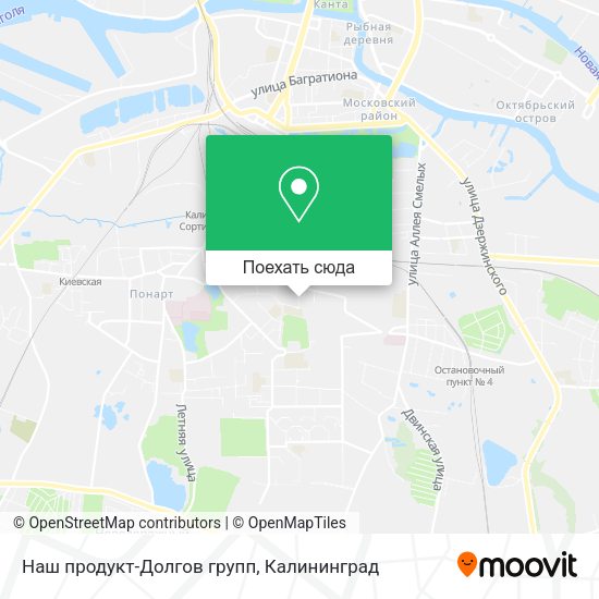 Карта Наш продукт-Долгов групп