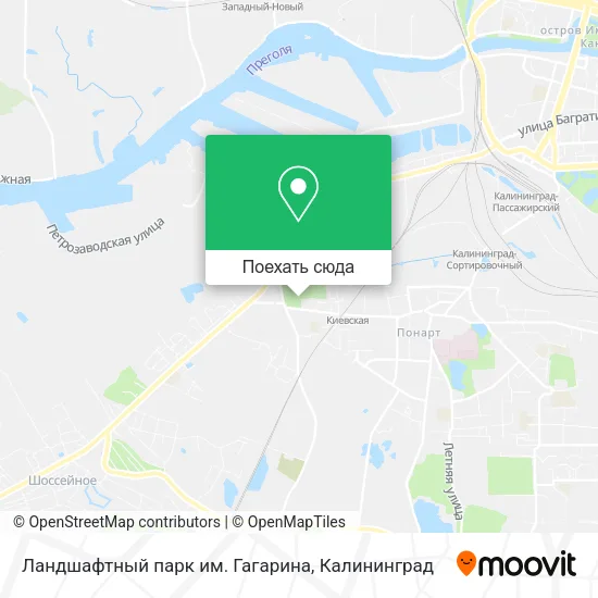 Карта Ландшафтный парк им. Гагарина