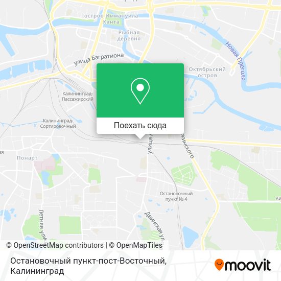 Карта Остановочный пункт-пост-Восточный