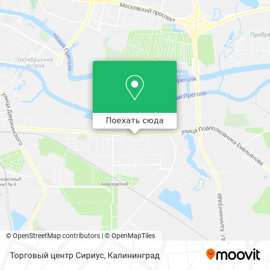 Карта Торговый центр Сириус