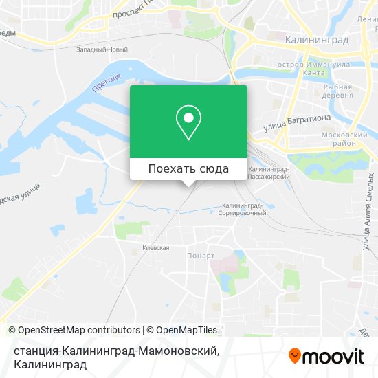 Карта станция-Калининград-Мамоновский