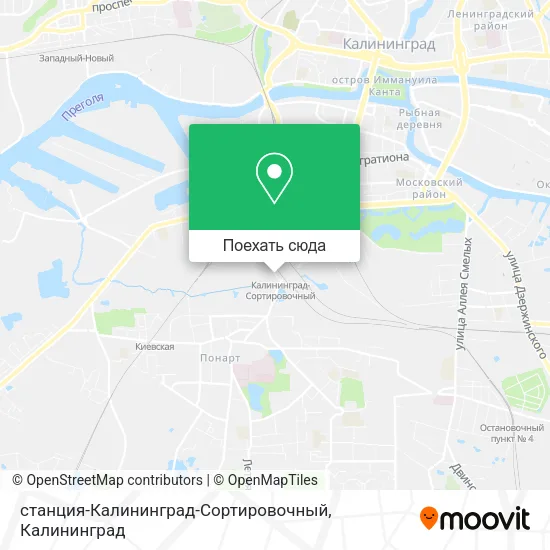 Карта станция-Калининград-Сортировочный