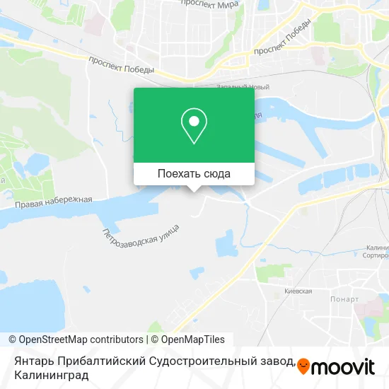 Карта Янтарь Прибалтийский Судостроительный завод