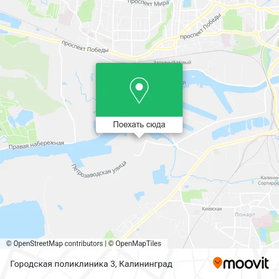 Карта Городская поликлиника 3
