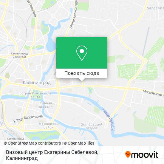 Карта Визовый центр Екатерины Себелевой