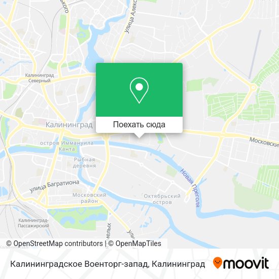 Карта Калининградское Военторг-запад