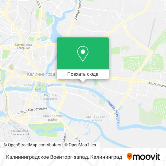 Карта Калининградское Военторг-запад