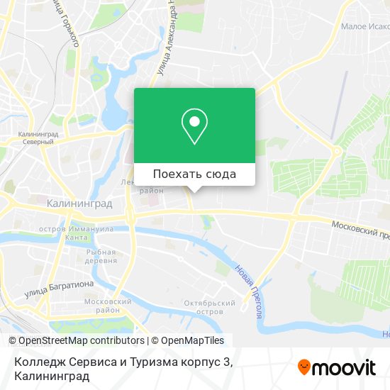 Карта Колледж Сервиса и Туризма корпус 3