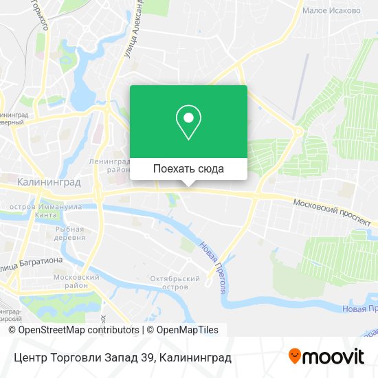 Карта Центр Торговли Запад 39