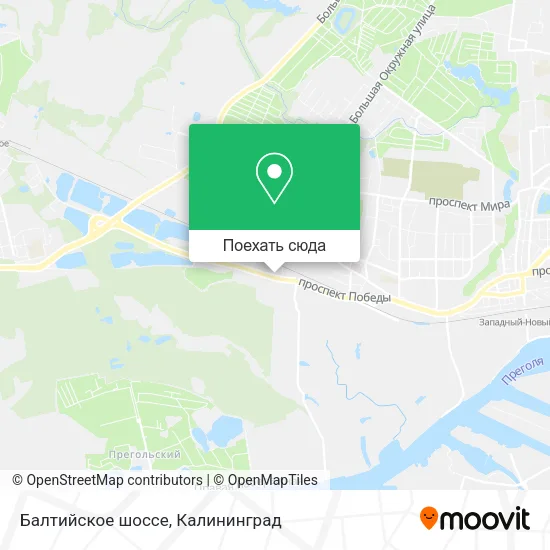 Карта Балтийское шоссе