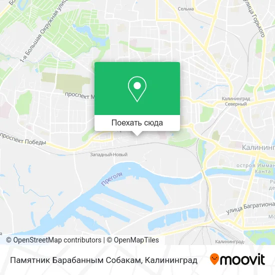 Карта Памятник Барабанным Собакам