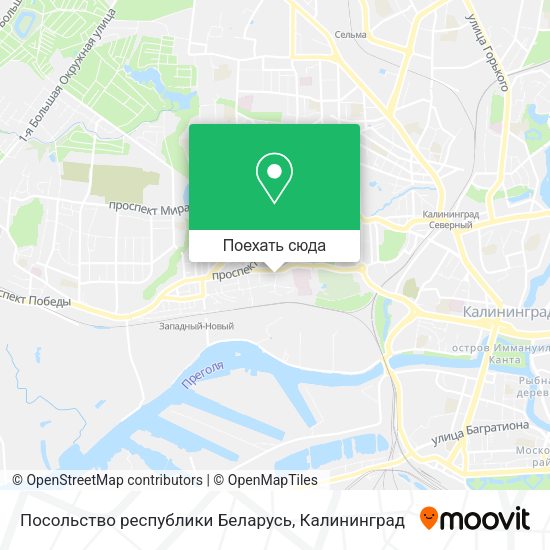 Карта Посольство республики Беларусь